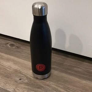 Pure Barre Black Circle P Aluminum Water Bottle | New
